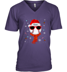 San Diego Padres Logo Christmas Baseball Player Glasses Santa Hat Pajama Gift Men's V-Neck Men's V-Neck - jonhlittlestore88
