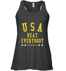 USA Beat Everybody Shirt _ USA Beat Everybody Women's Racerback Tank Women's Racerback Tank - jonhlittlestore88