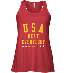 USA Beat Everybody Shirt _ USA Beat Everybody Women's Racerback Tank Women's Racerback Tank - jonhlittlestore88