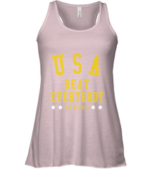 USA Beat Everybody Shirt _ USA Beat Everybody Women's Racerback Tank Women's Racerback Tank - jonhlittlestore88