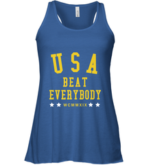 USA Beat Everybody Shirt _ USA Beat Everybody Women's Racerback Tank Women's Racerback Tank - jonhlittlestore88