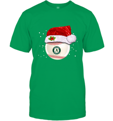 Oakland Athletics Logo Baseball Ball Christmas Santa Hat Xmas Sport Funny Snow Men's T-Shirt Men's T-Shirt - jonhlittlestore88