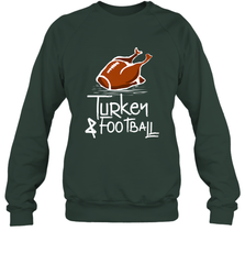 Turkey And Football Thanksgiving Day Football Fan Holiday Gift Crewneck Sweatshirt Crewneck Sweatshirt - jonhlittlestore88