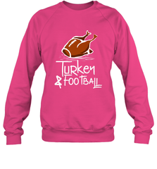 Turkey And Football Thanksgiving Day Football Fan Holiday Gift Crewneck Sweatshirt Crewneck Sweatshirt - jonhlittlestore88