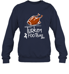 Turkey And Football Thanksgiving Day Football Fan Holiday Gift Crewneck Sweatshirt Crewneck Sweatshirt - jonhlittlestore88