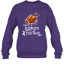 Turkey And Football Thanksgiving Day Football Fan Holiday Gift Crewneck Sweatshirt Crewneck Sweatshirt - jonhlittlestore88