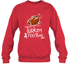 Turkey And Football Thanksgiving Day Football Fan Holiday Gift Crewneck Sweatshirt Crewneck Sweatshirt - jonhlittlestore88