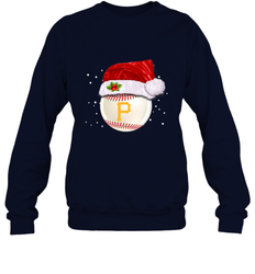 Pittsburgh Pirates Logo Baseball Ball Christmas Santa Hat Xmas Sport Funny Snow Crewneck Sweatshirt