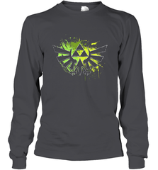 Legend Of Zelda Triforce Logo Paint Splatter Long Sleeve T-Shirt Long Sleeve T-Shirt - jonhlittlestore88