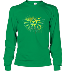Legend Of Zelda Triforce Logo Paint Splatter Long Sleeve T-Shirt Long Sleeve T-Shirt - jonhlittlestore88