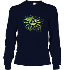Legend Of Zelda Triforce Logo Paint Splatter Long Sleeve T-Shirt Long Sleeve T-Shirt - jonhlittlestore88