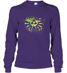 Legend Of Zelda Triforce Logo Paint Splatter Long Sleeve T-Shirt Long Sleeve T-Shirt - jonhlittlestore88