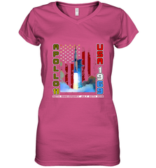 Apollo 11 50th Anniversary Moon Landing 1969 2019 Science Women's V-Neck T-Shirt Women's V-Neck T-Shirt - jonhlittlestore88