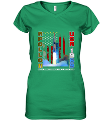 Apollo 11 50th Anniversary Moon Landing 1969 2019 Science Women's V-Neck T-Shirt Women's V-Neck T-Shirt - jonhlittlestore88