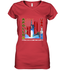 Apollo 11 50th Anniversary Moon Landing 1969 2019 Science Women's V-Neck T-Shirt Women's V-Neck T-Shirt - jonhlittlestore88