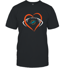 NFL Miami Dolphins Heart Love Football Men's T-Shirt Men's T-Shirt - jonhlittlestore88