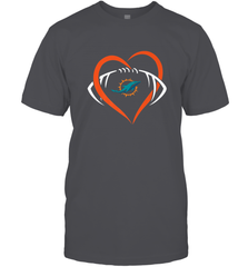 NFL Miami Dolphins Heart Love Football Men's T-Shirt Men's T-Shirt - jonhlittlestore88