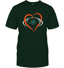 NFL Miami Dolphins Heart Love Football Men's T-Shirt Men's T-Shirt - jonhlittlestore88