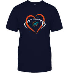 NFL Miami Dolphins Heart Love Football Men's T-Shirt Men's T-Shirt - jonhlittlestore88