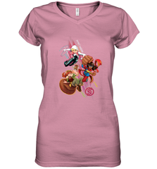 Marvel Rising Secret Warriors Group Shot Action Pose Women's V-Neck T-Shirt Women's V-Neck T-Shirt - jonhlittlestore88