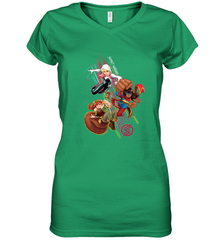 Marvel Rising Secret Warriors Group Shot Action Pose Women's V-Neck T-Shirt Women's V-Neck T-Shirt - jonhlittlestore88