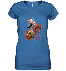 Marvel Rising Secret Warriors Group Shot Action Pose Women's V-Neck T-Shirt Women's V-Neck T-Shirt - jonhlittlestore88