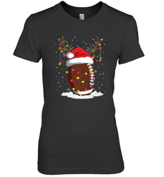 NFL Christmas Football Reindeer Funny Santa Hat Xmas Kids Gift Women's Premium T-Shirt