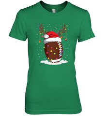 NFL Christmas Football Reindeer Funny Santa Hat Xmas Kids Gift Women's Premium T-Shirt Women's Premium T-Shirt - jonhlittlestore88