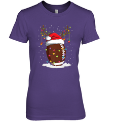 NFL Christmas Football Reindeer Funny Santa Hat Xmas Kids Gift Women's Premium T-Shirt Women's Premium T-Shirt - jonhlittlestore88