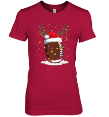 NFL Christmas Football Reindeer Funny Santa Hat Xmas Kids Gift Women's Premium T-Shirt Women's Premium T-Shirt - jonhlittlestore88