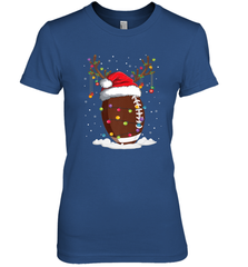 NFL Christmas Football Reindeer Funny Santa Hat Xmas Kids Gift Women's Premium T-Shirt Women's Premium T-Shirt - jonhlittlestore88