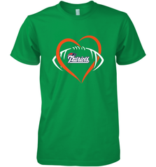 NFL New England Patriots Heart Love Football Men's Premium T-Shirt Men's Premium T-Shirt - jonhlittlestore88