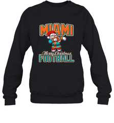 NFL Miami Christmas Dabbing Santa Playing Miami Football Crewneck Sweatshirt Crewneck Sweatshirt - jonhlittlestore88