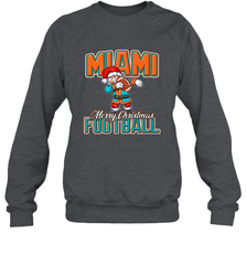 NFL Miami Christmas Dabbing Santa Playing Miami Football Crewneck Sweatshirt Crewneck Sweatshirt - jonhlittlestore88