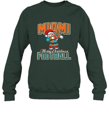 NFL Miami Christmas Dabbing Santa Playing Miami Football Crewneck Sweatshirt Crewneck Sweatshirt - jonhlittlestore88