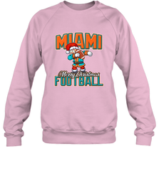 NFL Miami Christmas Dabbing Santa Playing Miami Football Crewneck Sweatshirt Crewneck Sweatshirt - jonhlittlestore88