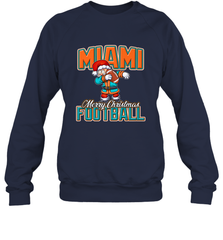 NFL Miami Christmas Dabbing Santa Playing Miami Football Crewneck Sweatshirt Crewneck Sweatshirt - jonhlittlestore88