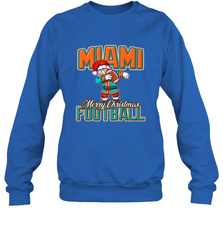 NFL Miami Christmas Dabbing Santa Playing Miami Football Crewneck Sweatshirt Crewneck Sweatshirt - jonhlittlestore88