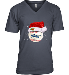 San Diego Padres Baseball Ball Christmas Santa Hat Xmas Sport Funny Snow Men's V-Neck Men's V-Neck - jonhlittlestore88