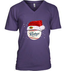 San Diego Padres Baseball Ball Christmas Santa Hat Xmas Sport Funny Snow Men's V-Neck Men's V-Neck - jonhlittlestore88