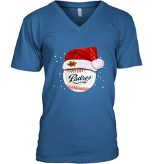 San Diego Padres Baseball Ball Christmas Santa Hat Xmas Sport Funny Snow Men's V-Neck Men's V-Neck - jonhlittlestore88