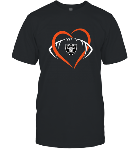 NFL Oakland Raiderss Heart Love Football Men's T-Shirt