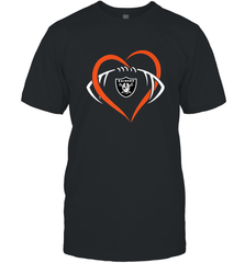 NFL Oakland Raiderss Heart Love Football Men's T-Shirt Men's T-Shirt - jonhlittlestore88