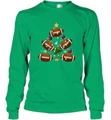 NFL Christmas Pajama Football Christmas Ornaments Tree Xmas Gift Long Sleeve T-Shirt Long Sleeve T-Shirt - jonhlittlestore88