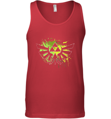 Legend Of Zelda Triforce Logo Paint Splatter Men's Tank Top Men's Tank Top - jonhlittlestore88