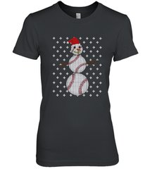 UGLY CHRISTMAS Baseball Snowman Holiday Santa Funny Men Gift Women's Premium T-Shirt Women's Premium T-Shirt - jonhlittlestore88