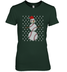 UGLY CHRISTMAS Baseball Snowman Holiday Santa Funny Men Gift Women's Premium T-Shirt Women's Premium T-Shirt - jonhlittlestore88