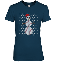 UGLY CHRISTMAS Baseball Snowman Holiday Santa Funny Men Gift Women's Premium T-Shirt Women's Premium T-Shirt - jonhlittlestore88