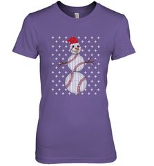 UGLY CHRISTMAS Baseball Snowman Holiday Santa Funny Men Gift Women's Premium T-Shirt Women's Premium T-Shirt - jonhlittlestore88