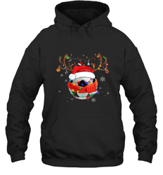 Santa Hat Soccer Reindeer Christmas Funny Players Football Hooded Sweatshirt